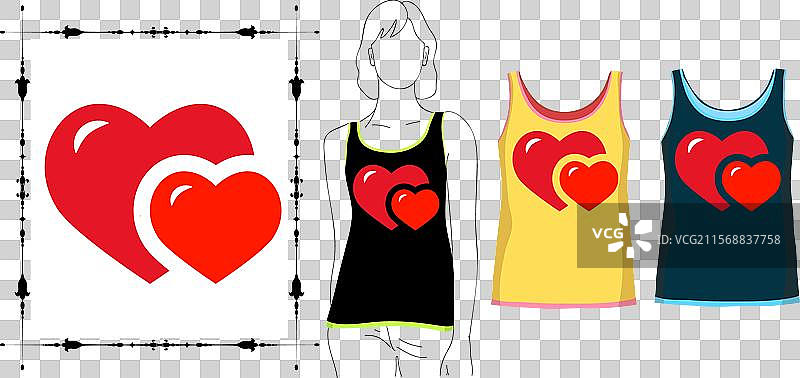 我每天爱你 T 恤图片素材