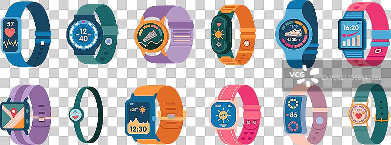 带心率监测的智能健身手环活动追踪器图片素材