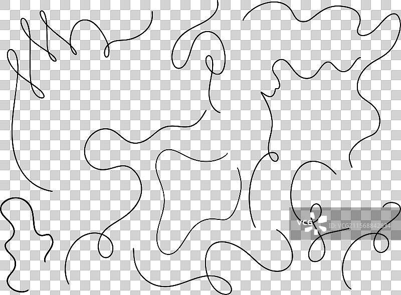 细线波浪抽象背景图片素材