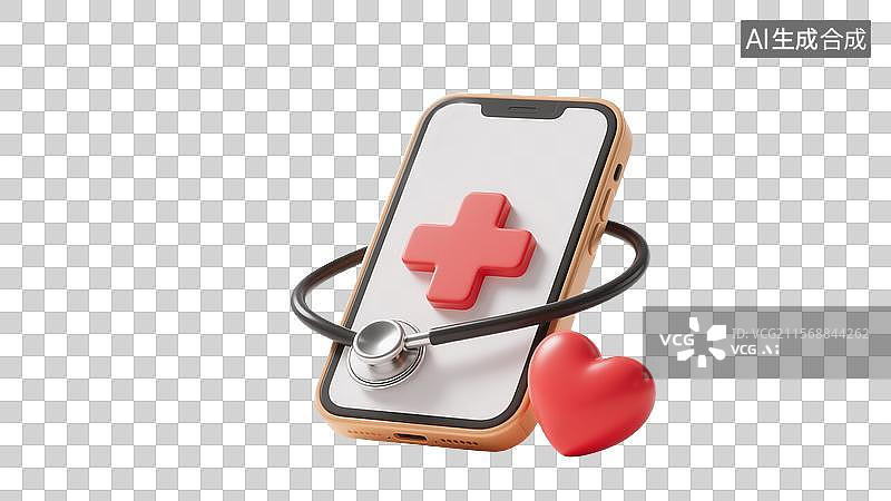 【AI数字艺术】3d医疗手机概念图片素材