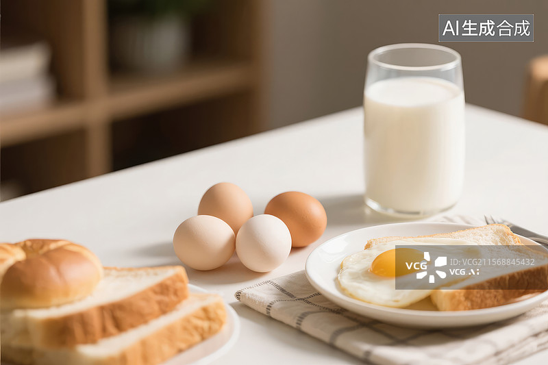 【AI数字艺术】简单营养的早餐图片素材
