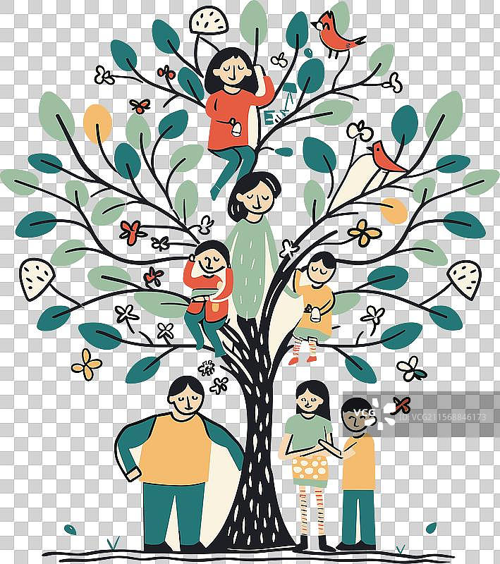 多代家庭树图片素材