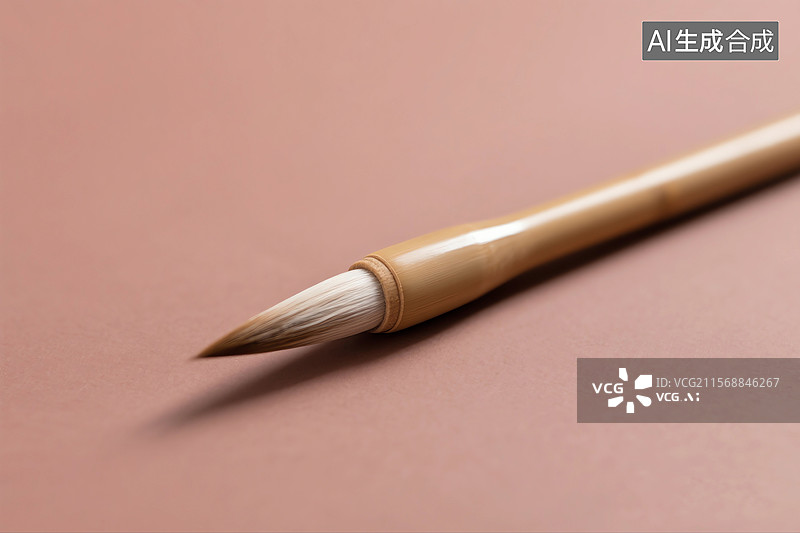 【AI数字艺术】毛笔特写图片素材