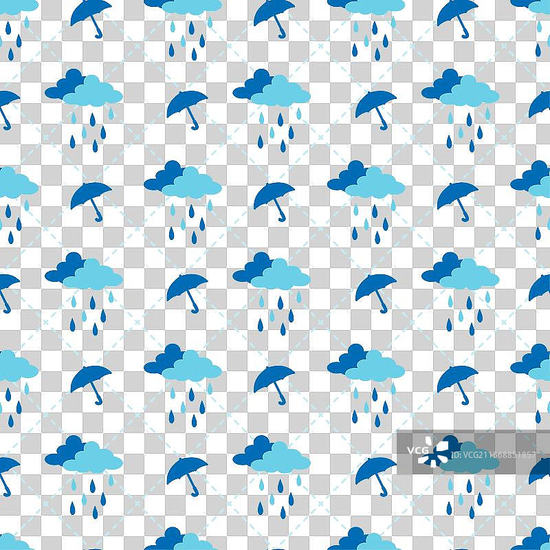 细雨中的乐趣 雨天伞的图案图片素材