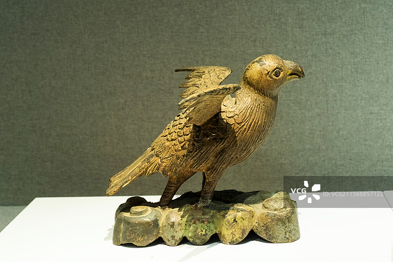 天台博物馆藏品：宋代焦山庵出土青铜三足鸟图片素材