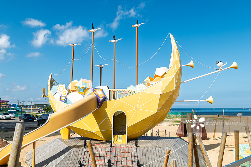 山东威海日落湾风光图片素材