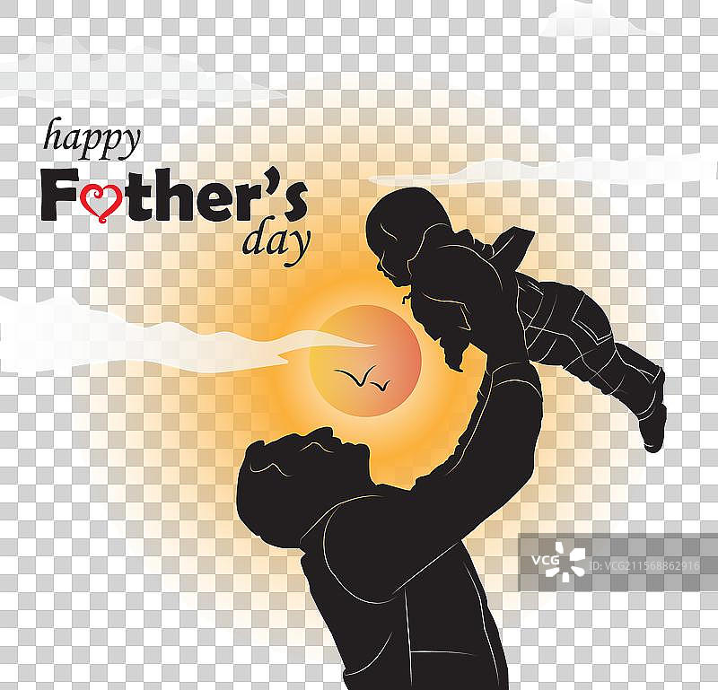 父亲节特别剪影图片素材