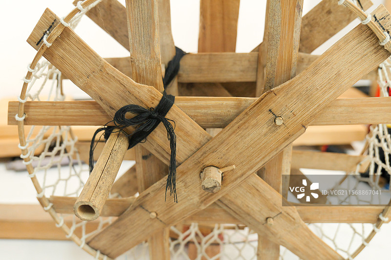 土家织锦手工艺人织布西兰卡普图片素材