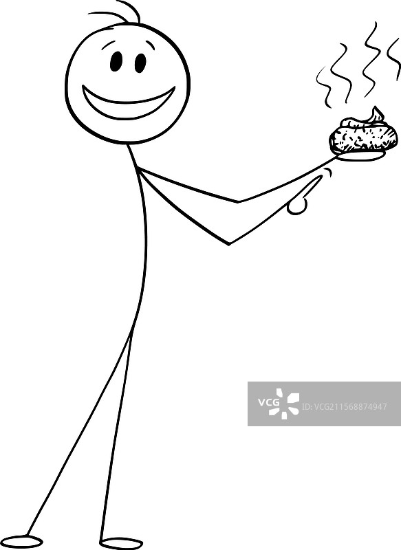 展示粪便的卡通小人图片素材