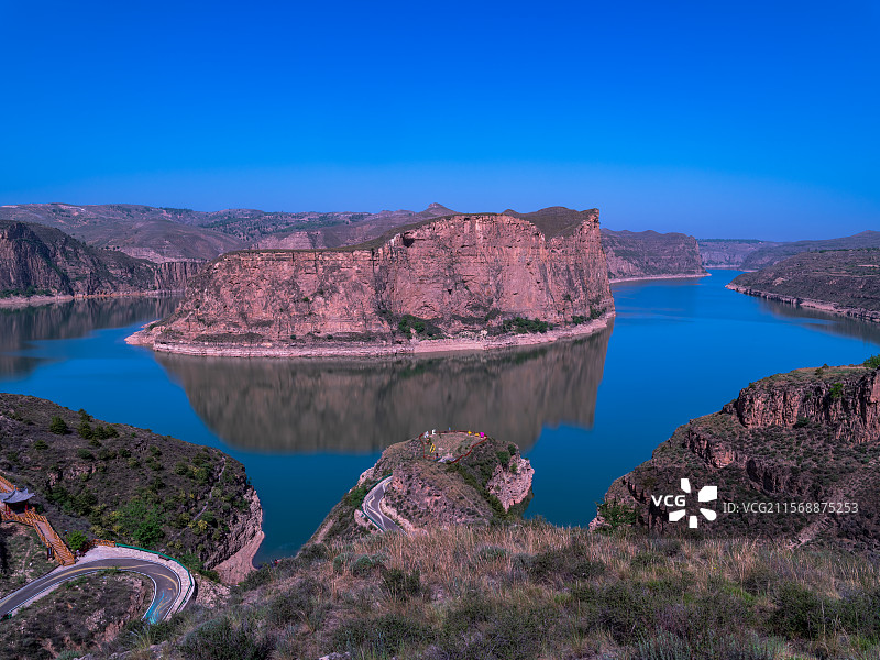 老牛湾地质公园，乾坤湾，黄河大峡谷。图片素材