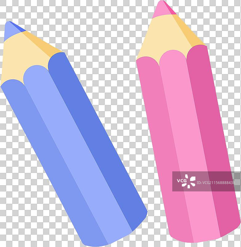 卡通彩色铅笔图片素材