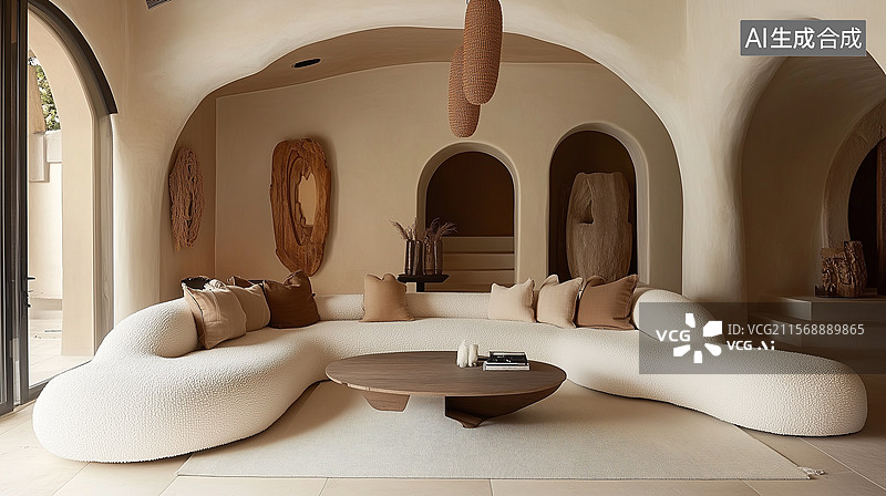 【AI数字艺术】现代法式优雅卧室设计图片素材