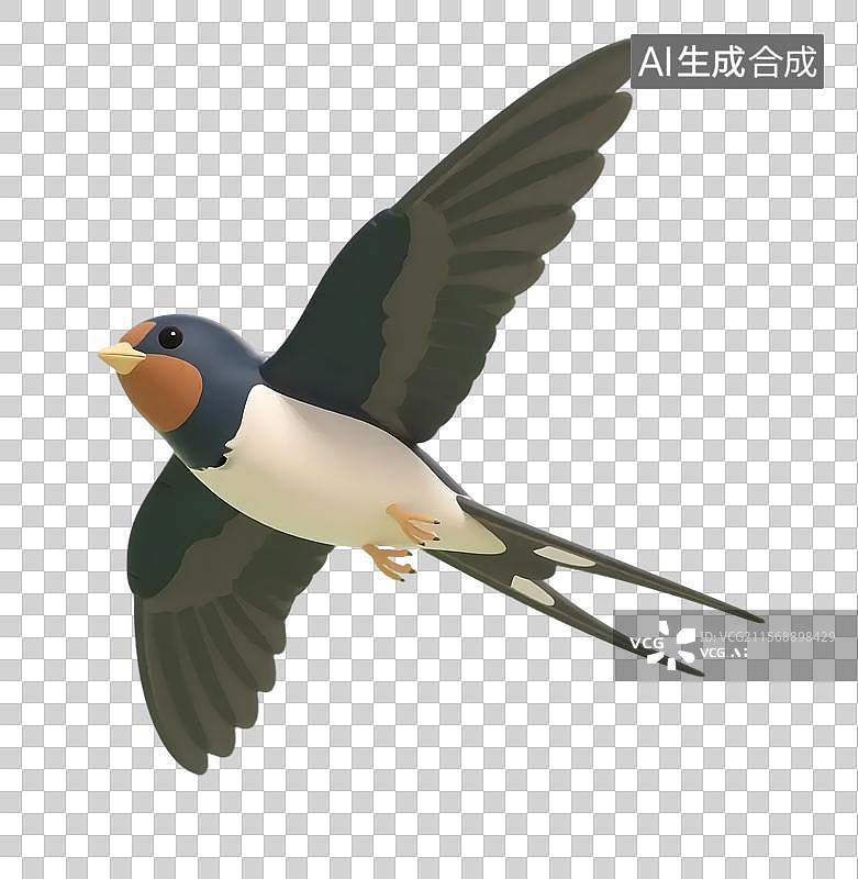 【AI数字艺术】灵动燕子飞翔瞬间图片素材