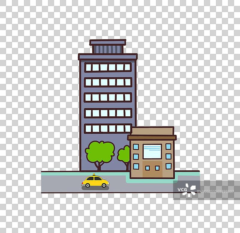 警察局扁平风元素图片素材