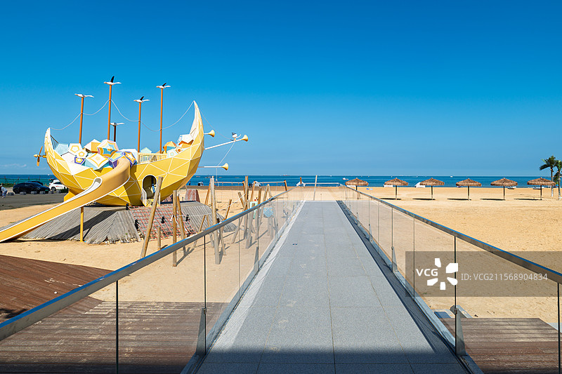 山东威海日落湾风光图片素材