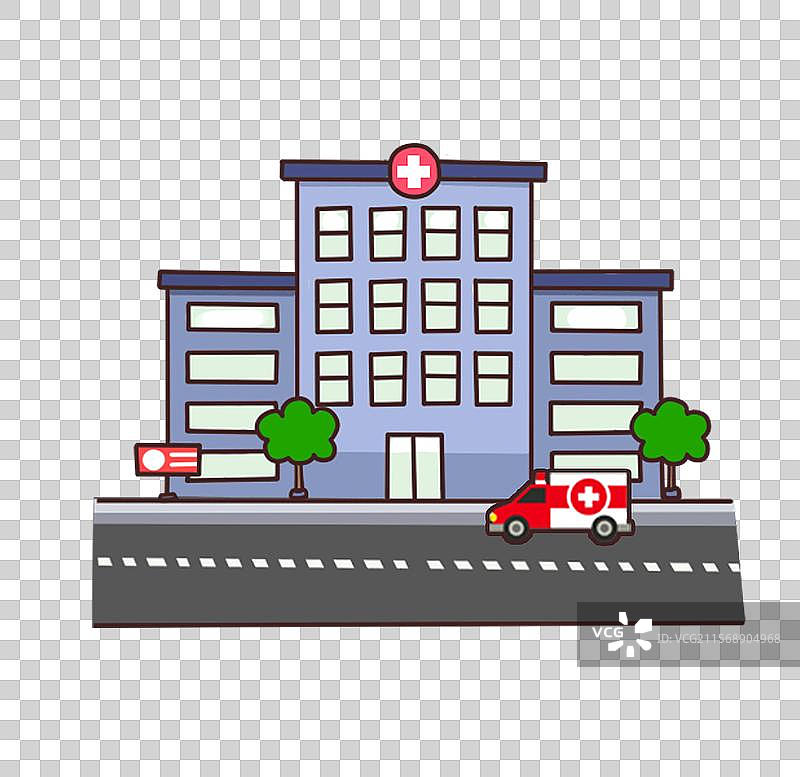 医院扁平风元素图片素材