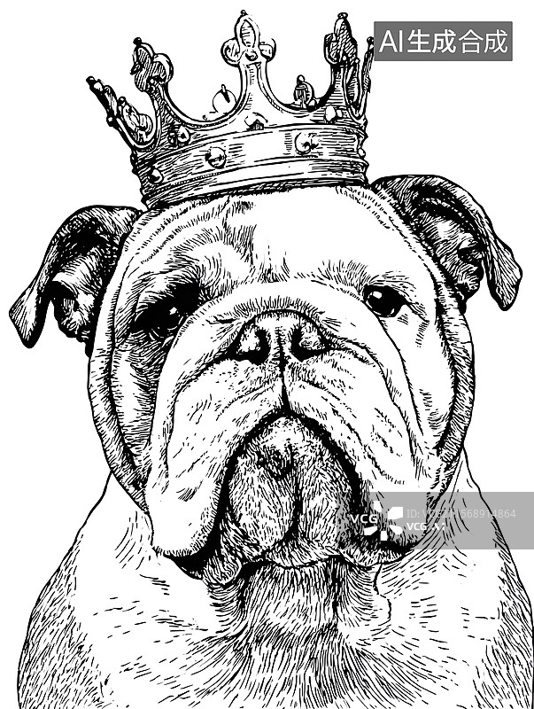 【AI数字艺术】哈巴狗 王子图片素材