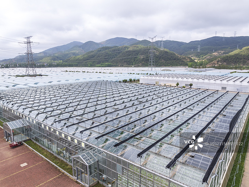 凉山州昭觉县现代农业园区大棚果蔬基地图片素材