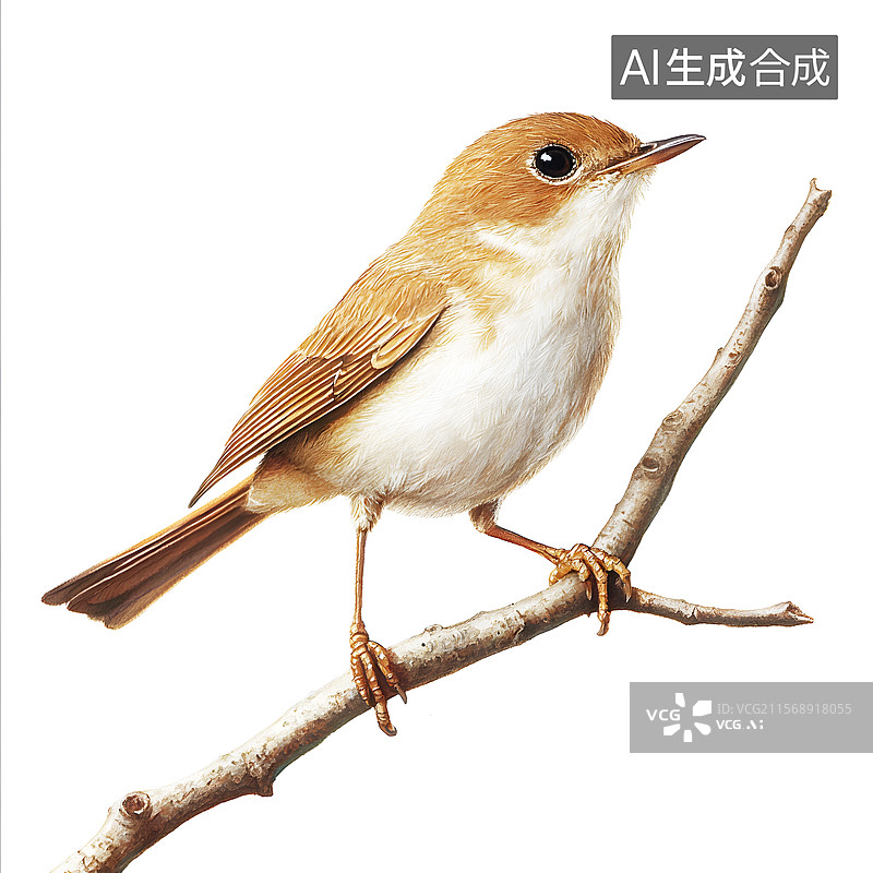 【AI数字艺术】AIGC：在枝头栖息的鸟类图片素材