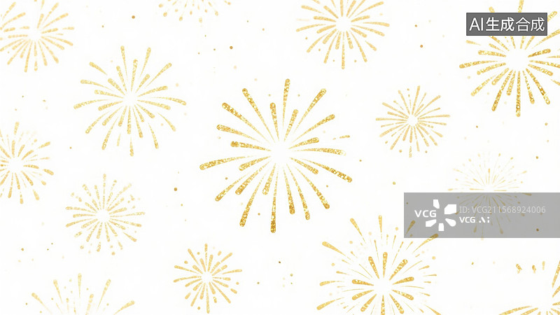 【AI数字艺术】金色烟花图案背景图片素材