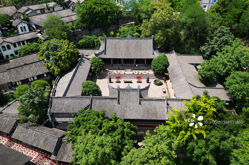 成都金堂五凤溪古镇 关圣宫图片素材