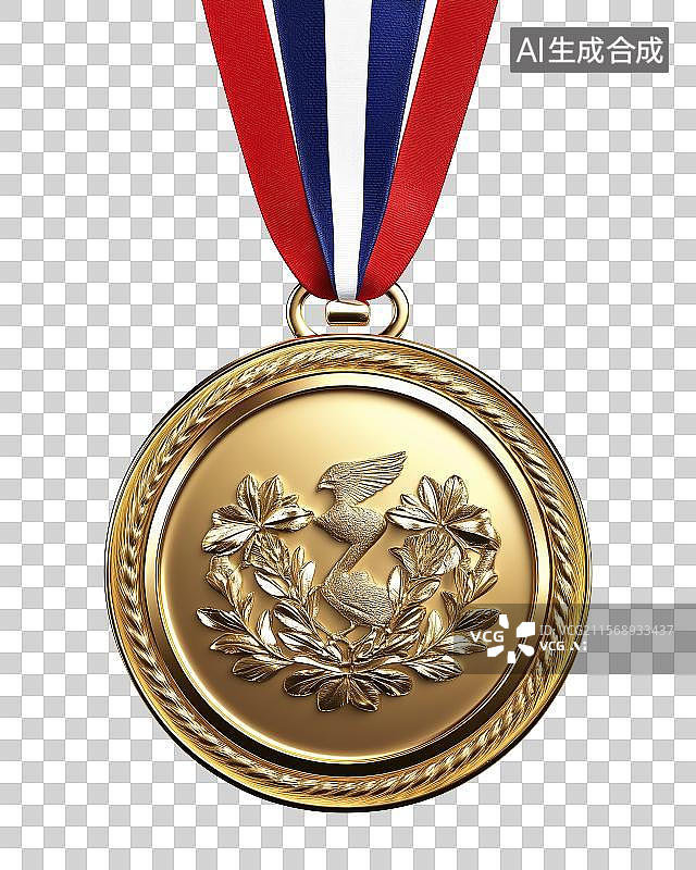 【AI数字艺术】免扣元素一块金牌图片素材