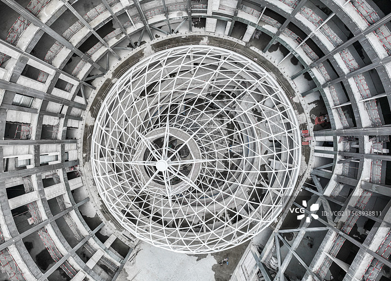 上海浦东南汇滴水湖临港新片区星空之境海绵公园天空城图片素材