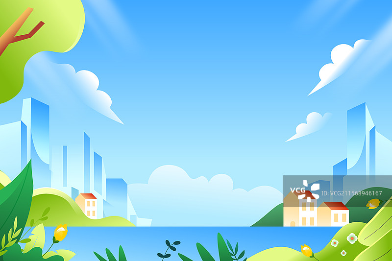 卡通家人亲子家庭养老感恩医疗保险老人居家生活方式老年夫妻情感表达保障电商旅游旅行自然风景渐变矢量插画图片素材