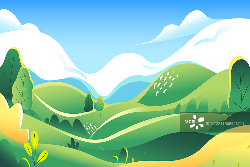 卡通家人亲子家庭养老感恩医疗保险老人居家生活方式老年夫妻情感表达保障电商旅游旅行自然风景渐变矢量插画图片素材