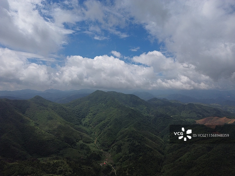 航拍视角下的南靖县深山老林图片素材