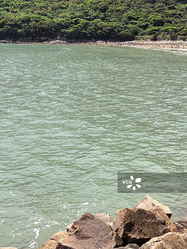 舟山大青山风景区青沙海滩海景浪花近景图片素材