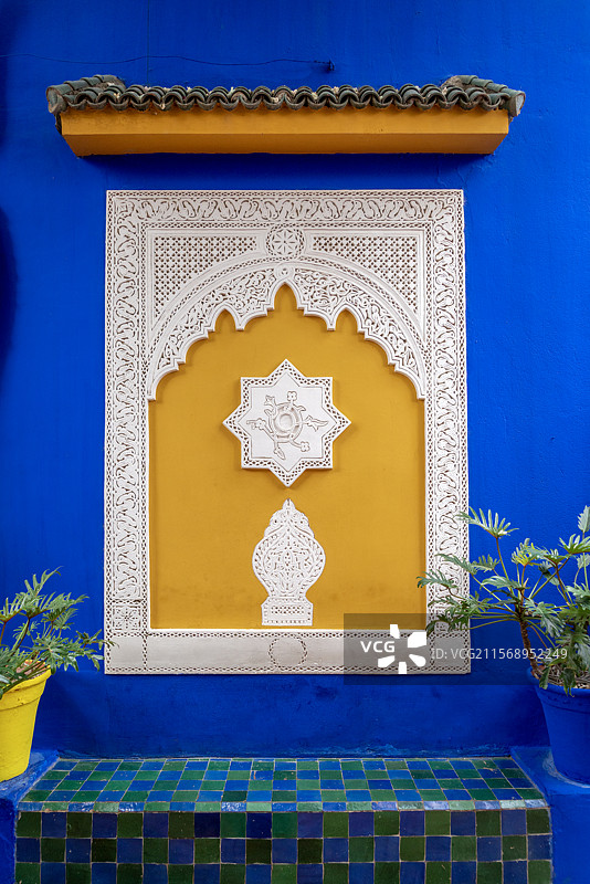 著名的伊夫圣洛朗私人花园（马若雷勒花园，YSL花园，圣罗兰纪念花园）图片素材