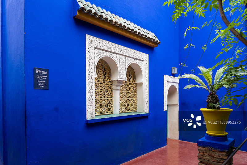 著名的伊夫圣洛朗私人花园（马若雷勒花园，YSL花园，圣罗兰纪念花园）图片素材