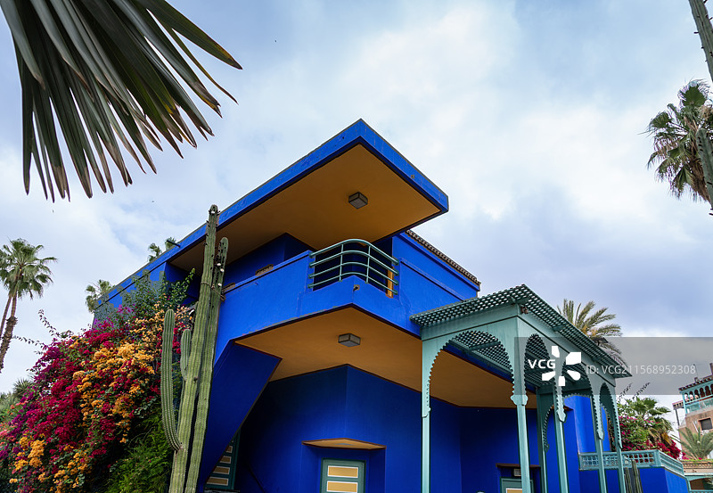 著名的伊夫圣洛朗私人花园（马若雷勒花园，YSL花园，圣罗兰纪念花园）图片素材