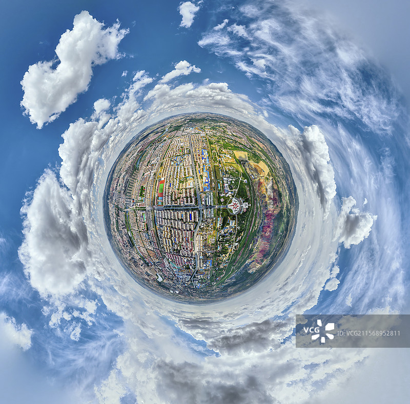 阜新市全景图图片素材