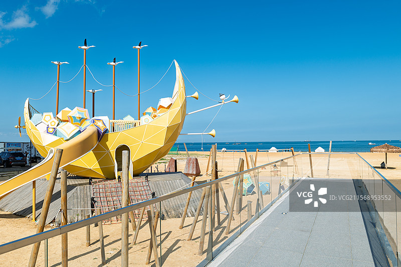 山东威海日落湾风光图片素材