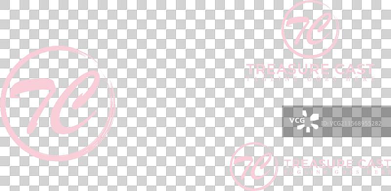 抽象的初始圆形字母tc或ct标志图片素材