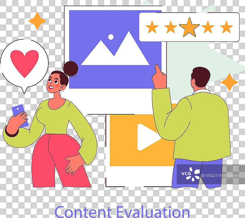 互动参与扁平化设计图片素材