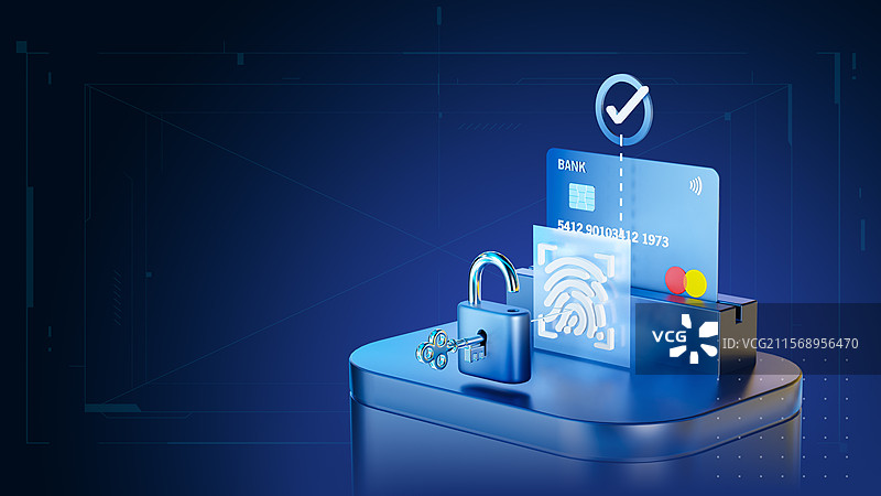 3D风格网络金融安全反诈主题插画图片素材