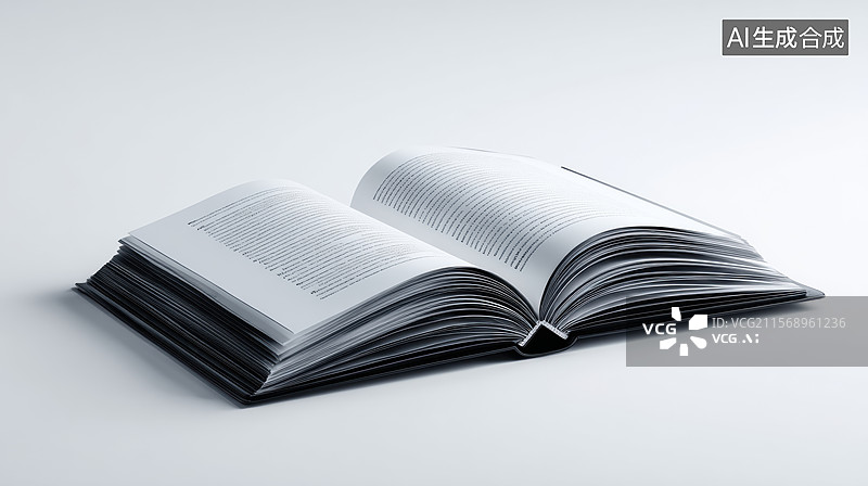 【AI数字艺术】打开的书本图片素材