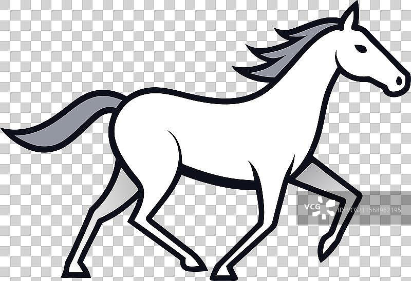 阿拉伯马奔跑图标图片素材