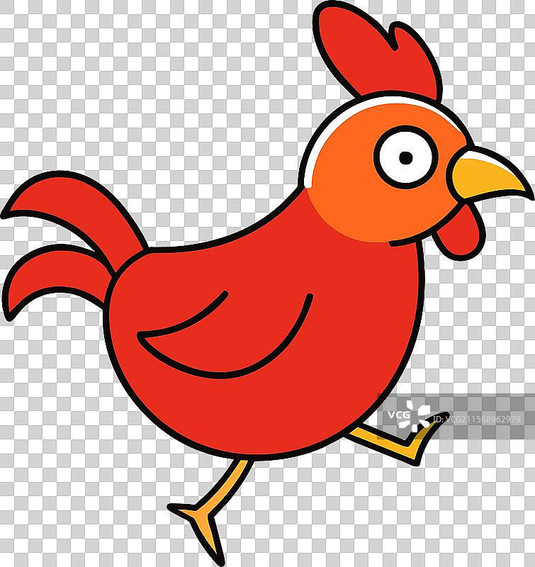 阿劳卡纳鸡跑步图标图片素材