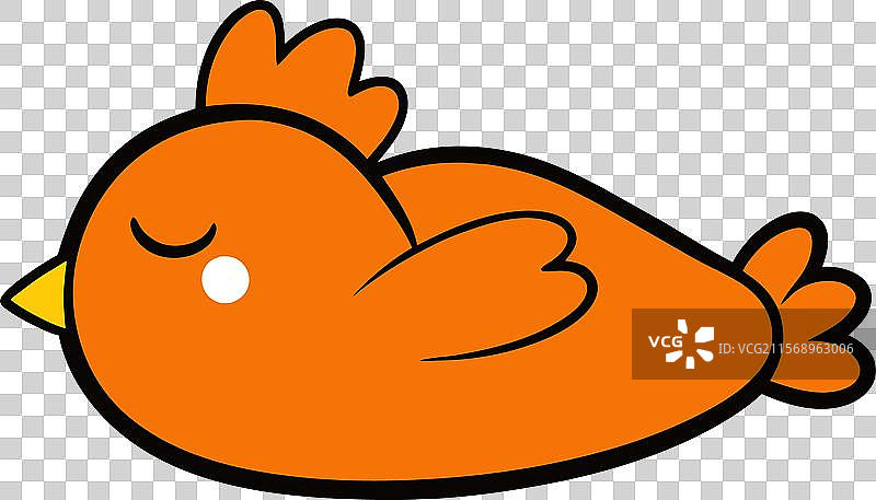 阿劳卡纳鸡睡觉图标图片素材