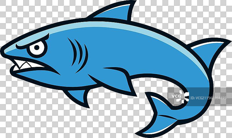 愤怒的北极红点鲑鱼图标图片素材