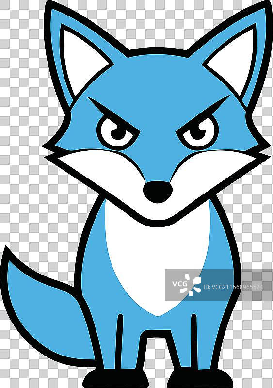 愤怒的北极狐图标图片素材