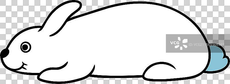 北极兔躺着的图标图片素材