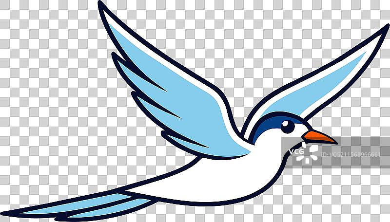 北极燕鸥鸟玩耍图标图片素材