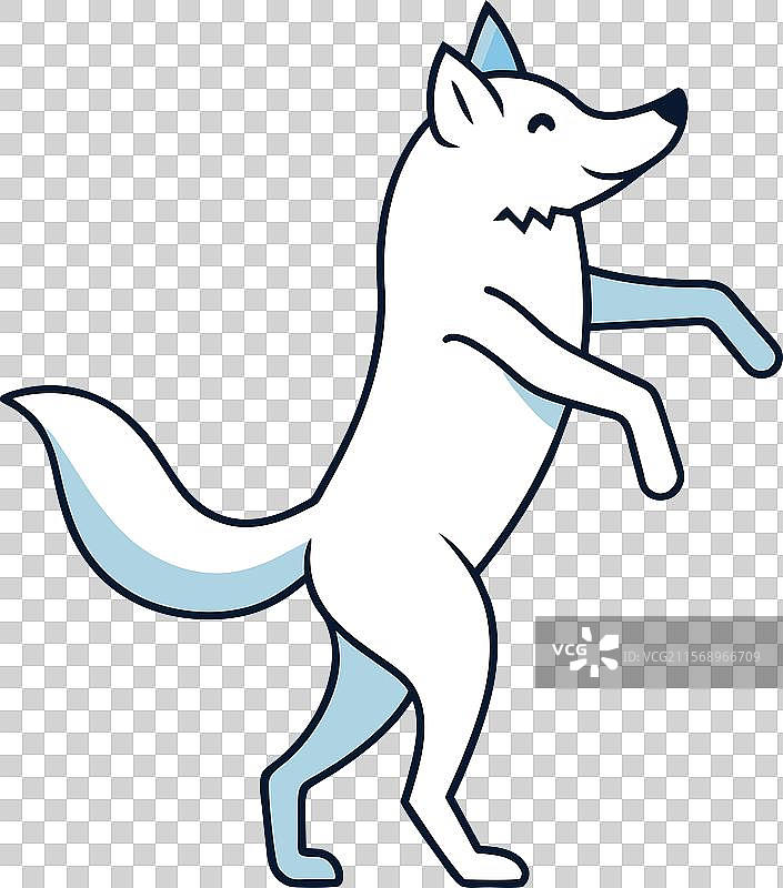 北极狼跳舞图标图片素材