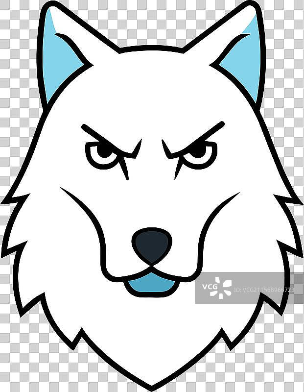 北极狼卧姿图标图片素材