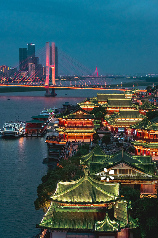 南昌赣江夜色图片素材